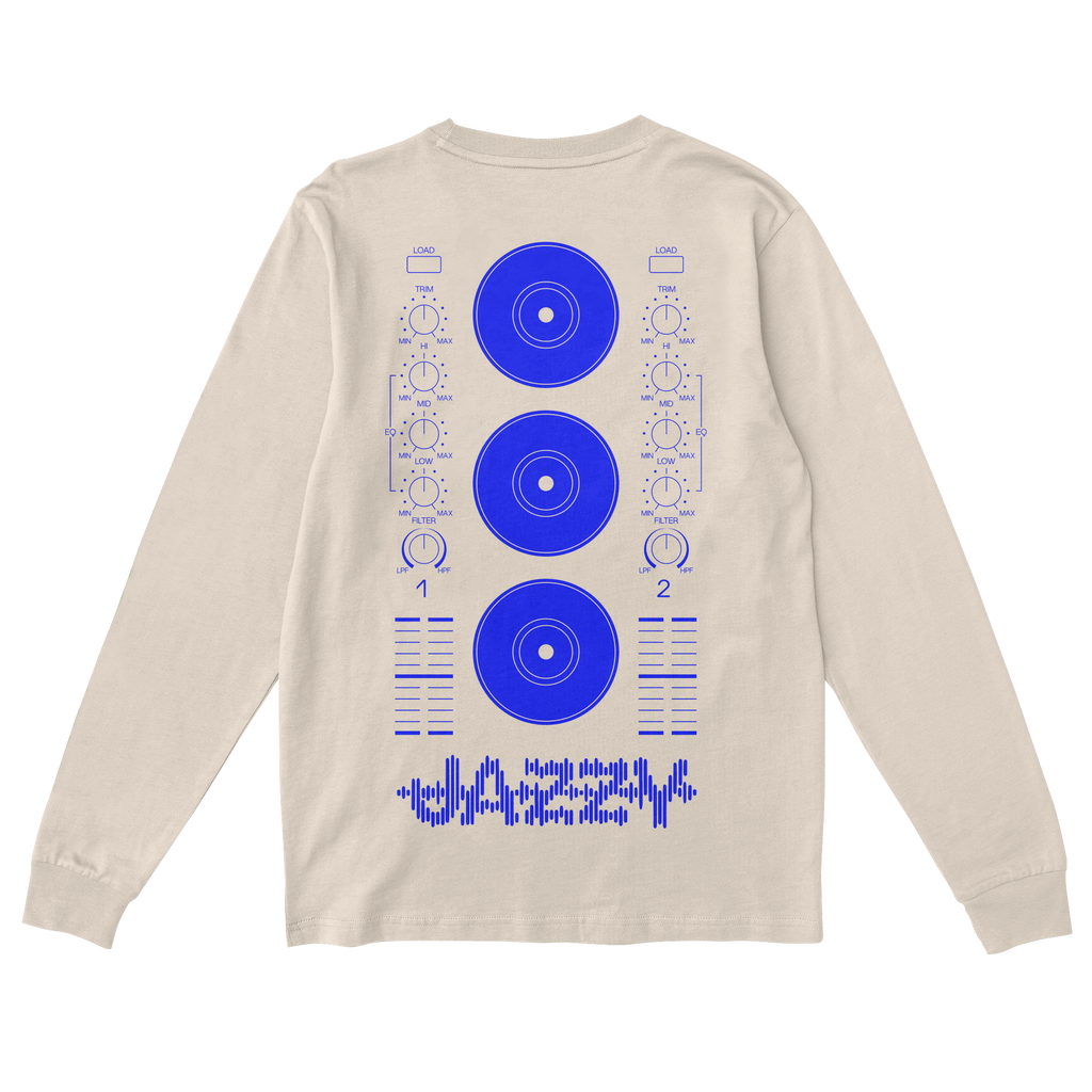 Blue Equalizer Jazzy Long Sleeve Tee